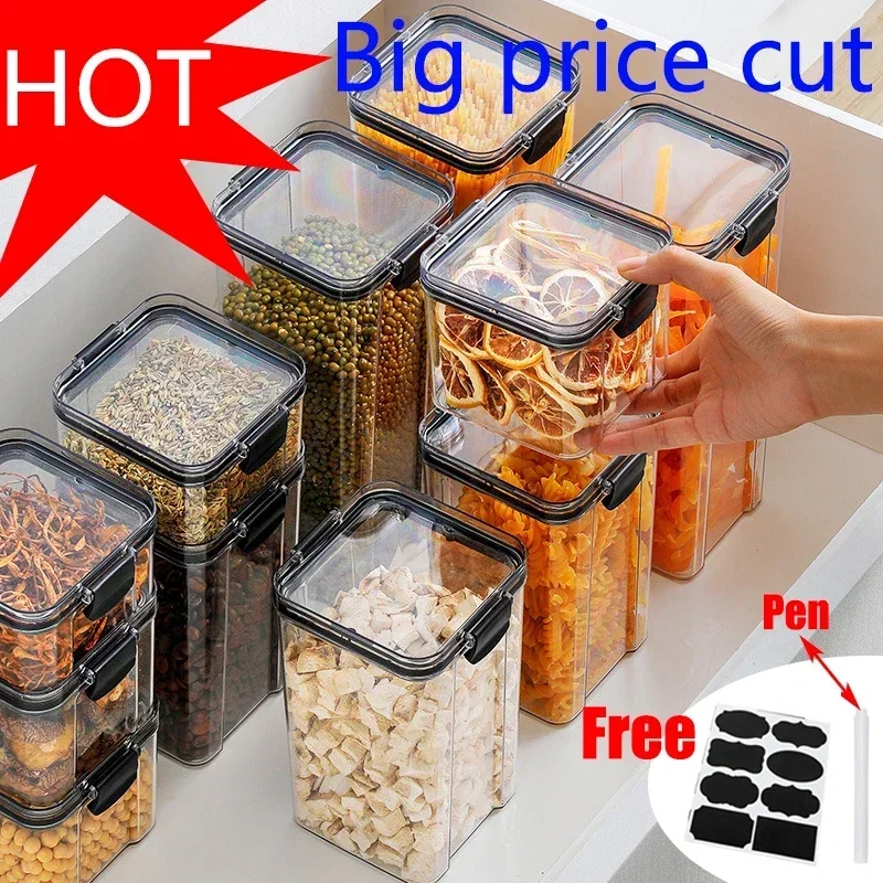 Kitchen Appliances Manufacturers - 460-1800ml Sets Stackable Kitchen Sealed Jar