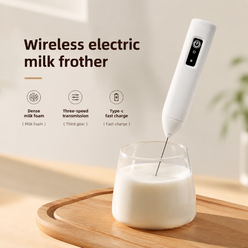 Milk Frother Automatic - Electric Milk Frother + Egg Beater