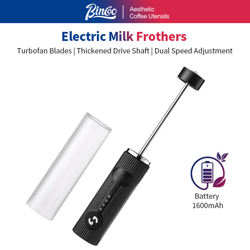 Milk Frother Automatic - BINCOO Electric Coffee Frother USB Rechargeable