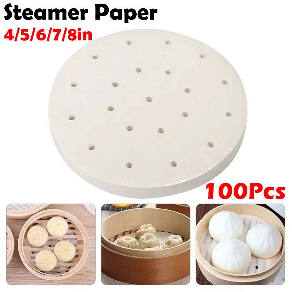 Kitchen Appliances Restaurant - 100Pcs Steamed Paper Steamed Buns Pastries