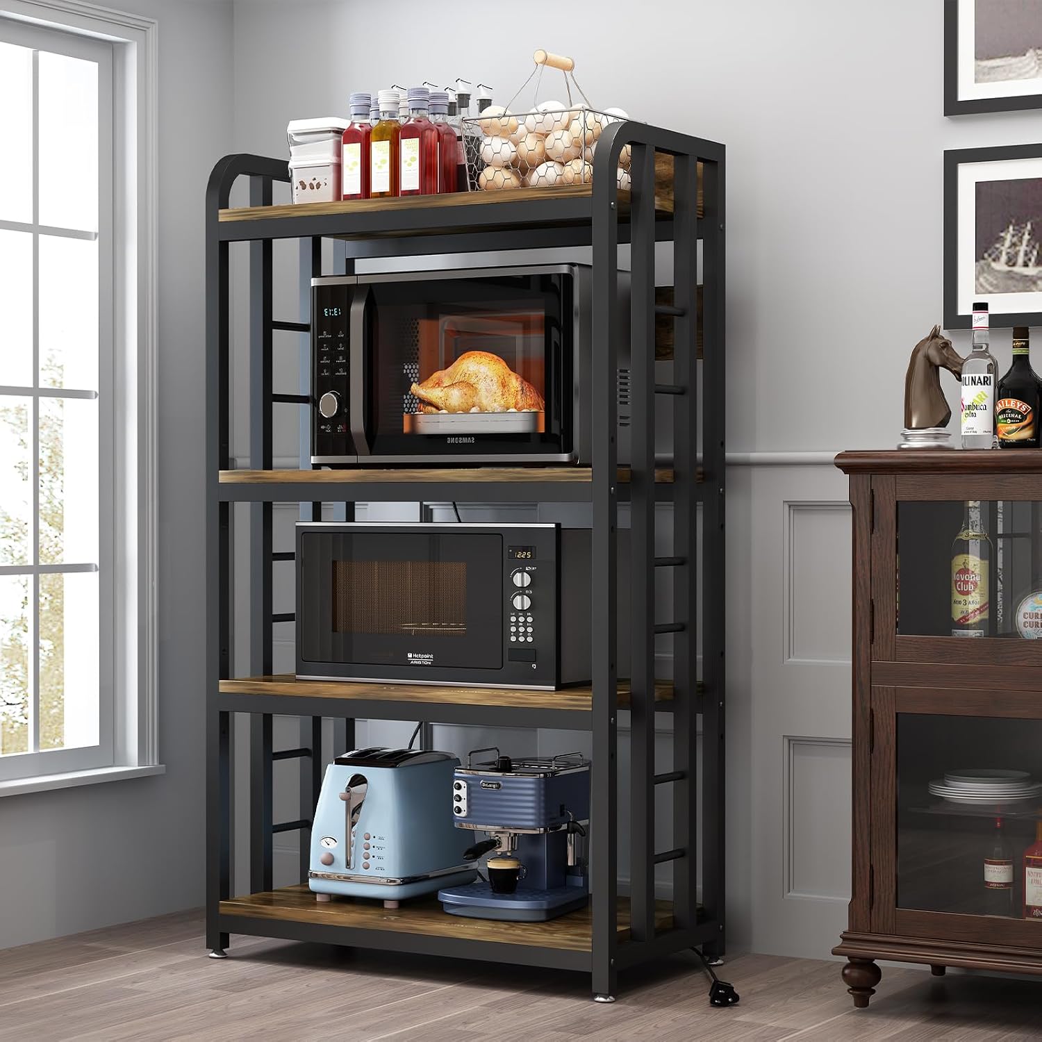 4 Tier Kitchen Bakers Rack Wit - огляд і ціна Kitchen Appliances Countertop