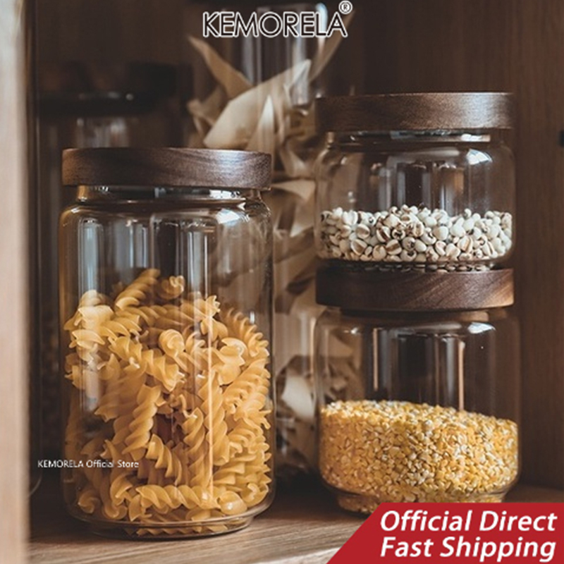 Wood Lid Glass Airtight Canist - огляд і ціна Kitchen Appliances Manufacturers
