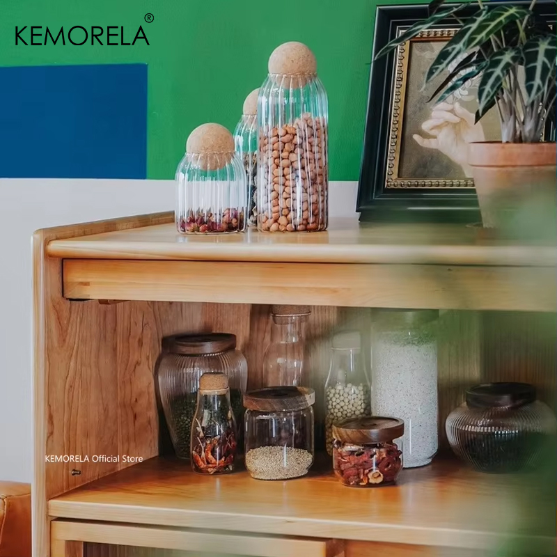 Wood Lid Glass Airtight Canist - огляд і ціна Kitchen Appliances Manufacturers