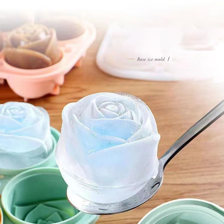 3D Rose Ice Molds 4 Holes Ice  - огляд і ціна Kitchen Appliances Brand