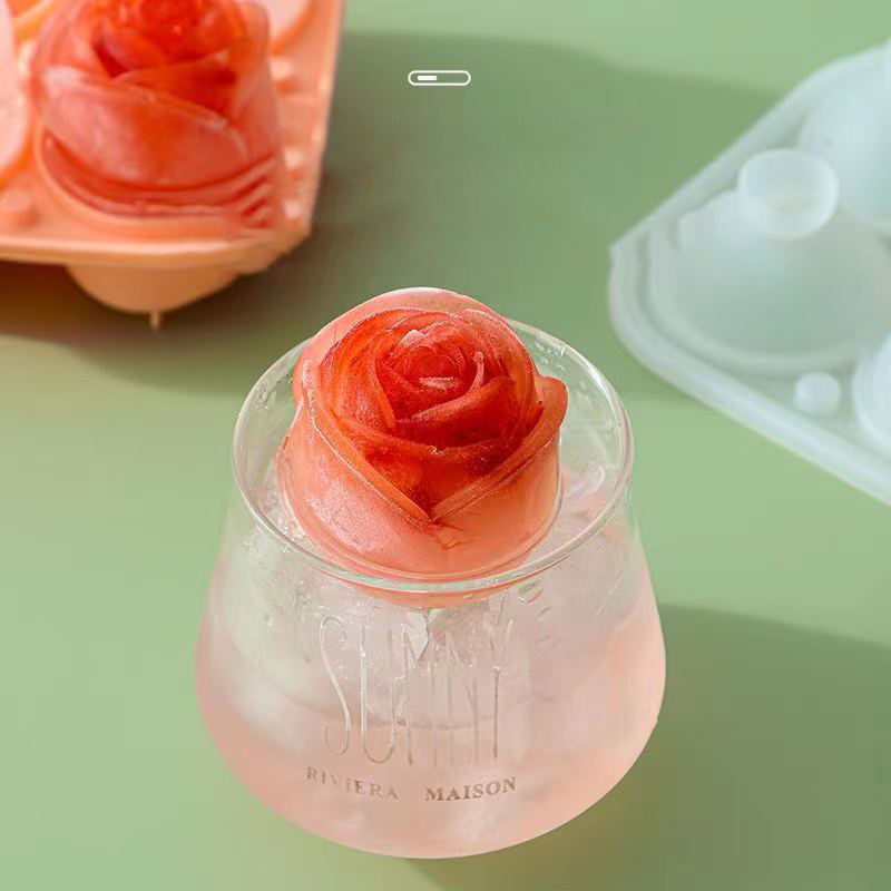 3D Rose Ice Molds 4 Holes Ice  - огляд і ціна Kitchen Appliances Brand