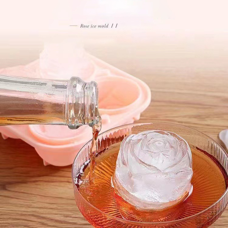3D Rose Ice Molds 4 Holes Ice  - огляд і ціна Kitchen Appliances Brand