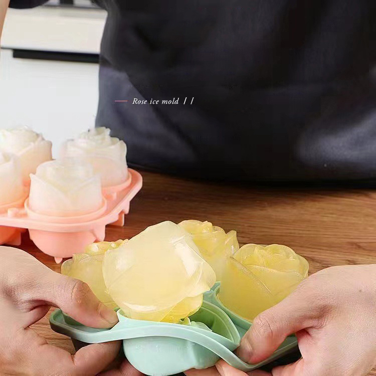 3D Rose Ice Molds 4 Holes Ice  - огляд і ціна Kitchen Appliances Brand