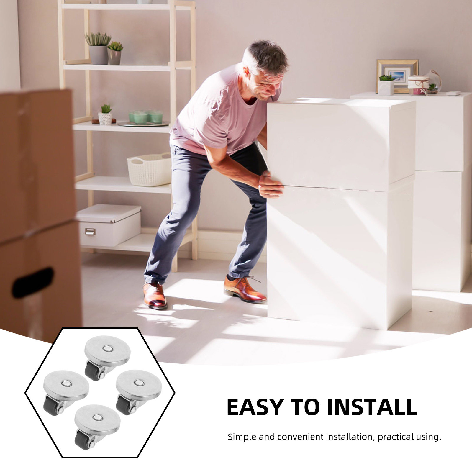 4Pcs Self Adhesive Mini Caster - огляд і ціна Kitchen Appliances Countertop