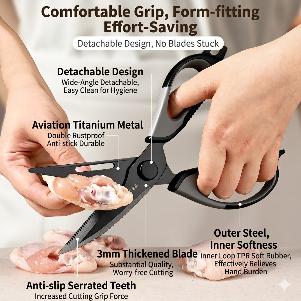 Kitchen scissors Titanium Chic - огляд і ціна Kitchen Appliances Brand